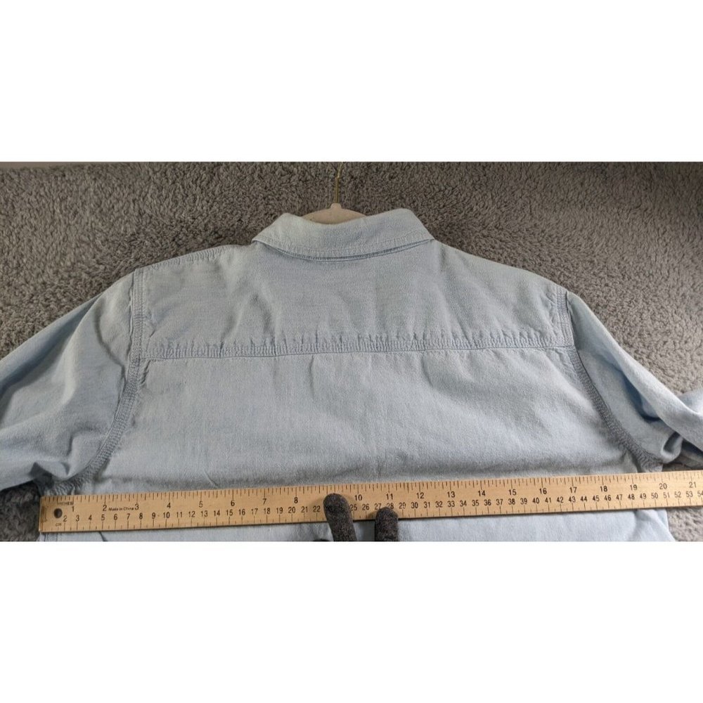 Lauren Jeans Company Ralph Lauren Shirt Women Medium Long Sleeve Button Chambray - Picture 6 of 13